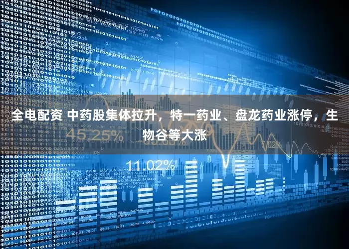 全电配资 中药股集体拉升，特一药业、盘龙药业涨停，生物谷等大涨